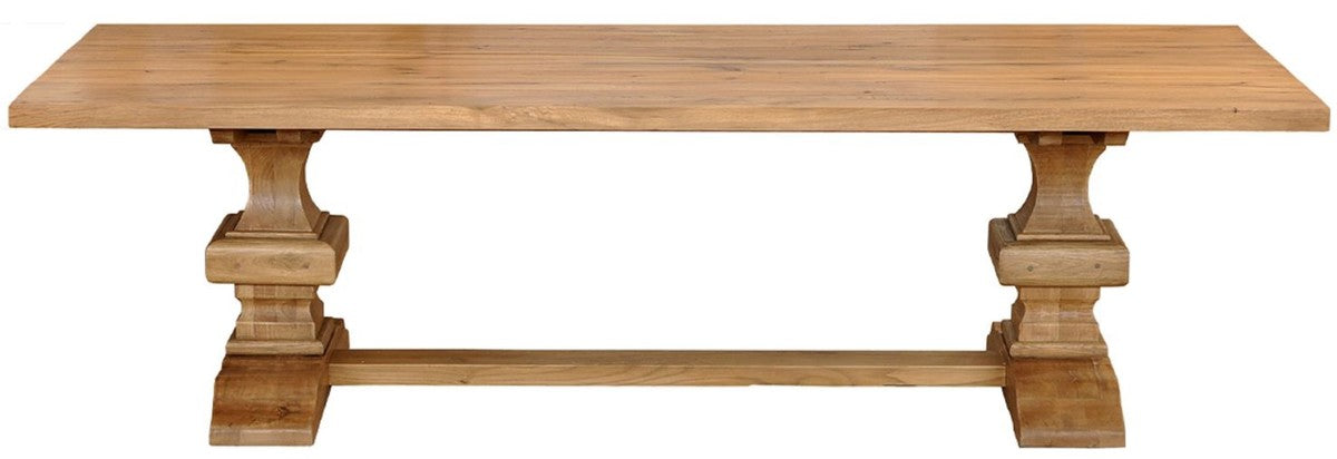 Landhausstil Esstisch Naturfarben - Verschiedene Größen - Verlängerbarer rustikaler Massivholz Küchentisch - Rustikale Massivholz Esszimmer Möbel - Landhausstil Esszimmer Möbel