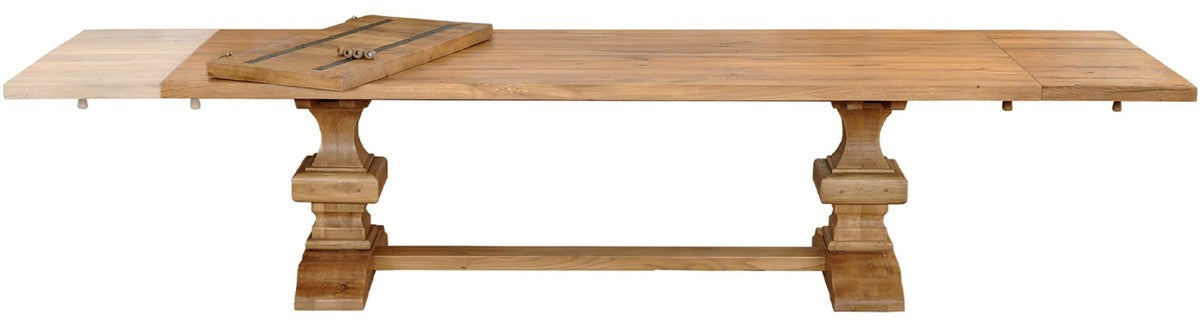 Landhausstil Esstisch Naturfarben - Verschiedene Größen - Verlängerbarer rustikaler Massivholz Küchentisch - Rustikale Massivholz Esszimmer Möbel - Landhausstil Esszimmer Möbel