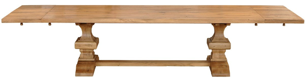 Landhausstil Esstisch Naturfarben - Verschiedene Größen - Verlängerbarer rustikaler Massivholz Küchentisch - Rustikale Massivholz Esszimmer Möbel - Landhausstil Esszimmer Möbel