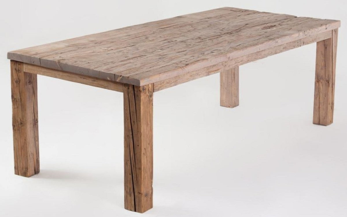 Landhausstil Esstisch Naturfarben - Verschiedene Größen - Rustikaler Rechteckiger Massivholz Esszimmertisch - Landhausstil Esszimmer Möbel - Rustikale Esszimmer Möbel