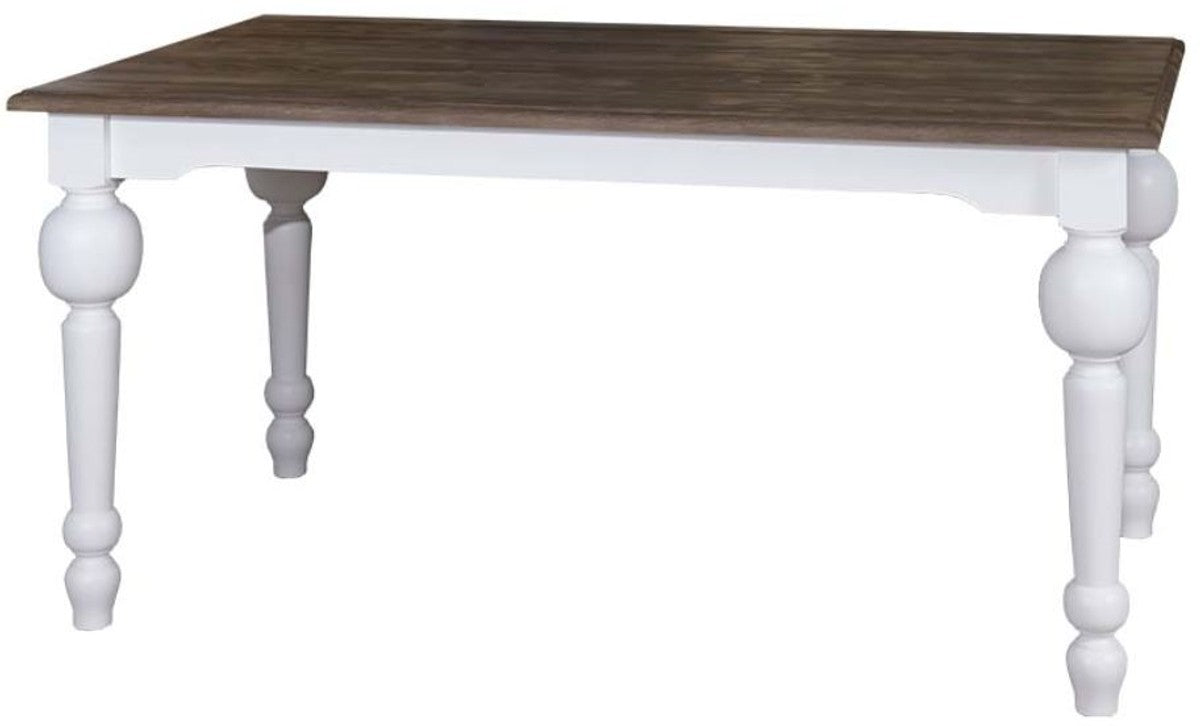 Landhausstil Esstisch Weiß / Naturfarben 210 x 90 x H. 75 cm - Landhausstil Esszimmermöbel
