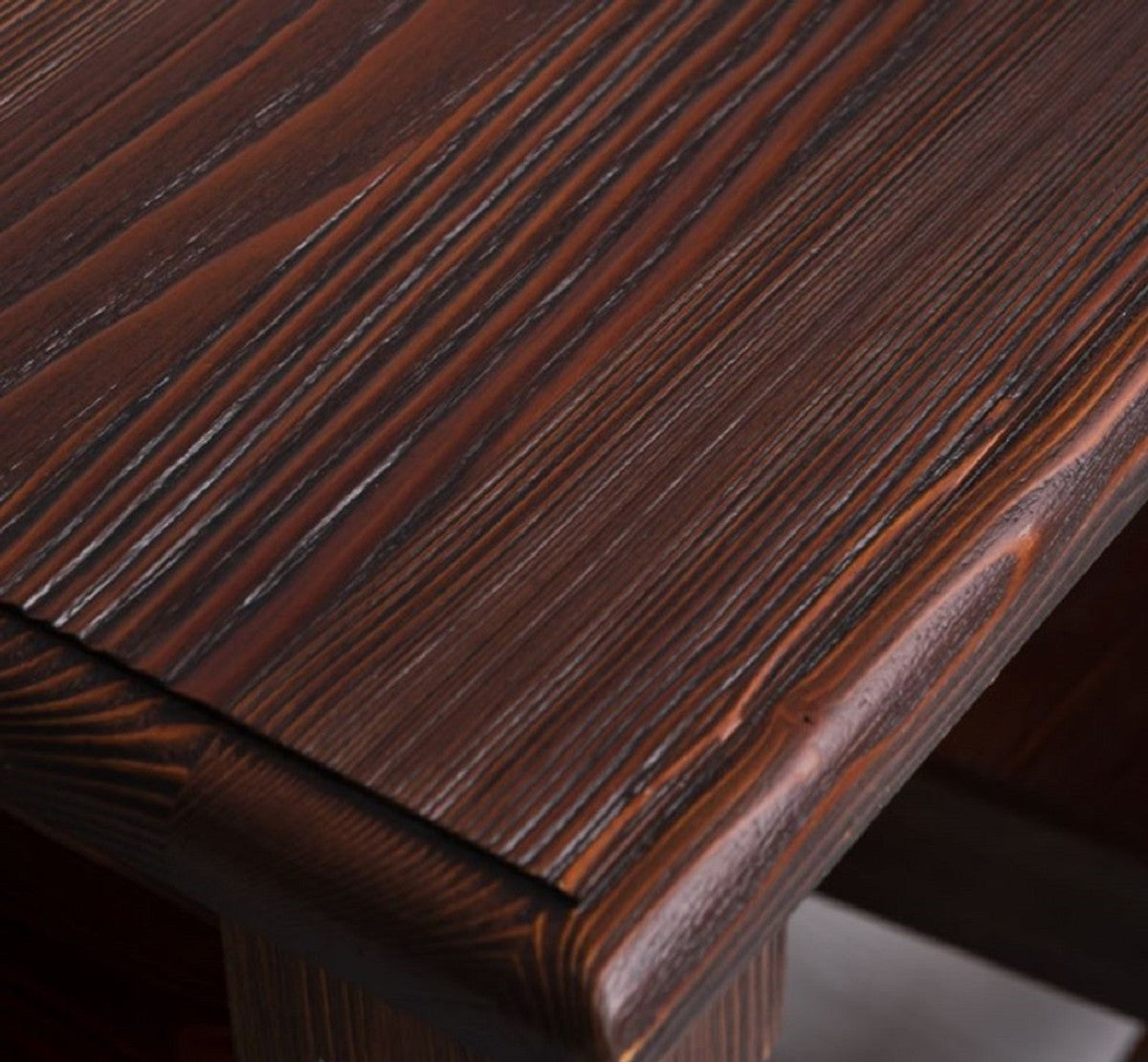 Landhausstil Esszimmer Möbel Set Dunkelbraun - 1 Landhausstil Esstisch & 6 Landhausstil Esszimmerstühle - Massivholz Esszimmer Möbel - Landhausstil Esszimmer Möbel