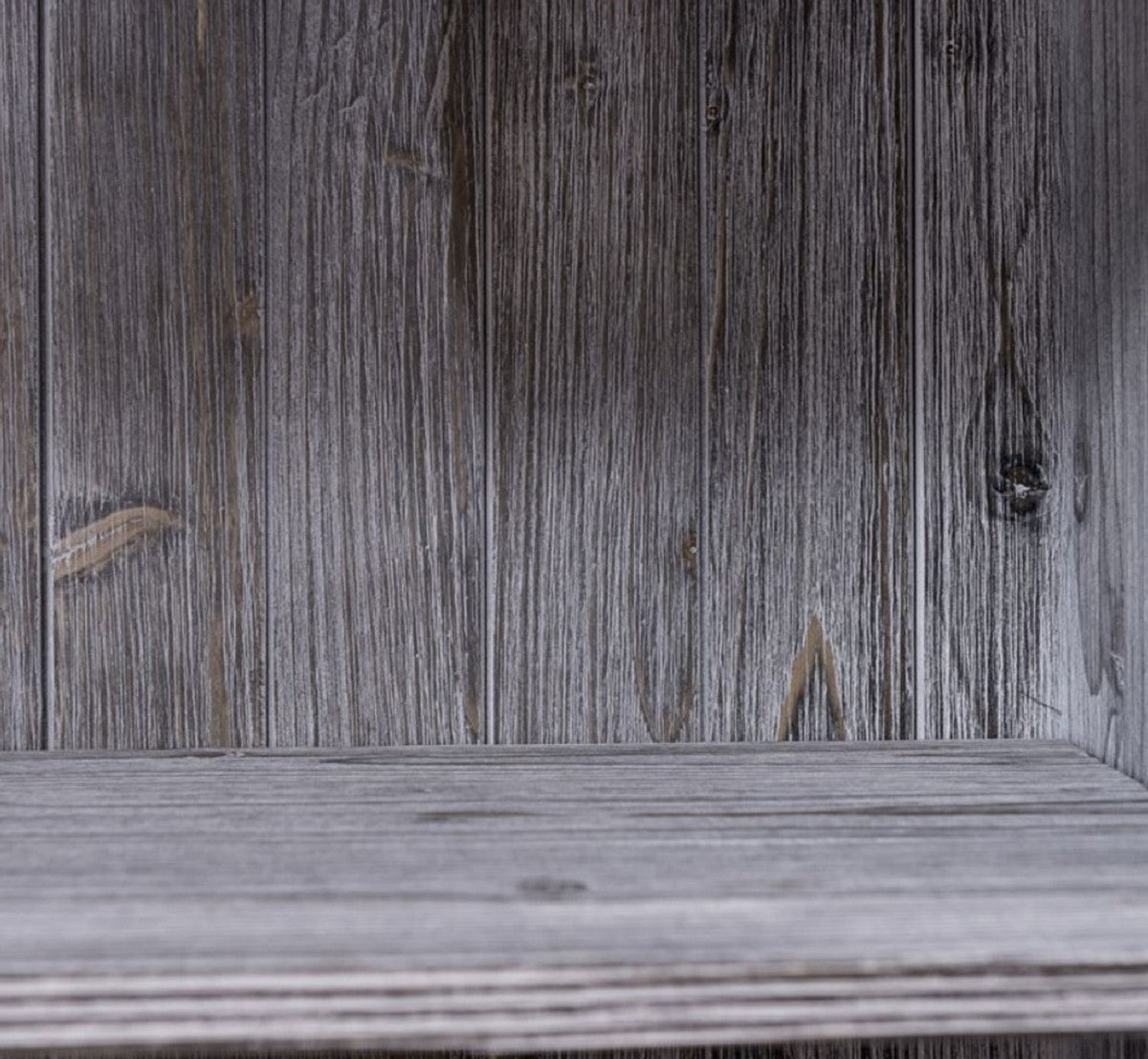 Landhausstil Esszimmerschrank Hellgrau / Grau 230 x 45 x H. 200 cm - Massivholz Küchenschrank - Esszimmer Möbel im Landhausstil - Landhausstil Esszimmer Einrichtung