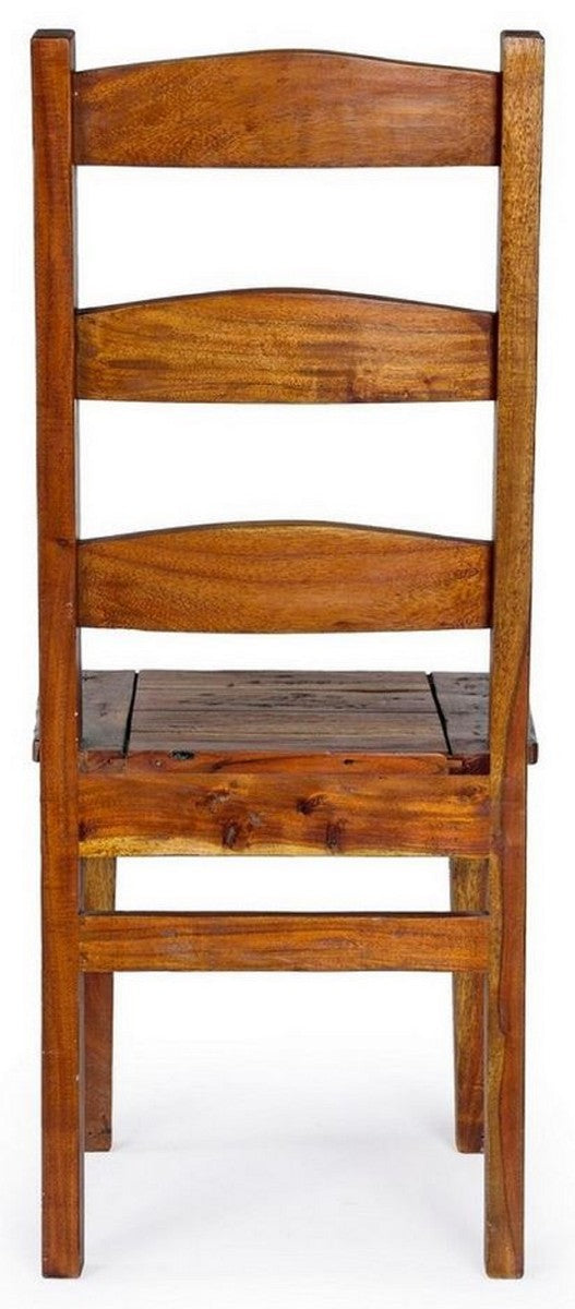 Landhausstil Esszimmerstuhl 6er Set Braun / Naturfarben 45 x 45 x H. 105 cm - Rustikale Esszimmerstühle im Landhausstil - Rustikale Esszimmer Möbel - Landhausstil Esszimmer Möbel