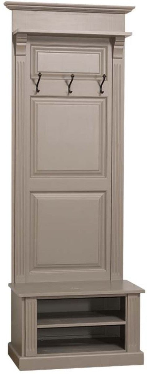 Landhausstil Garderobe Olivgrau 79 x 41 x H. 210 cm - Landhausstil Garderobenschrank