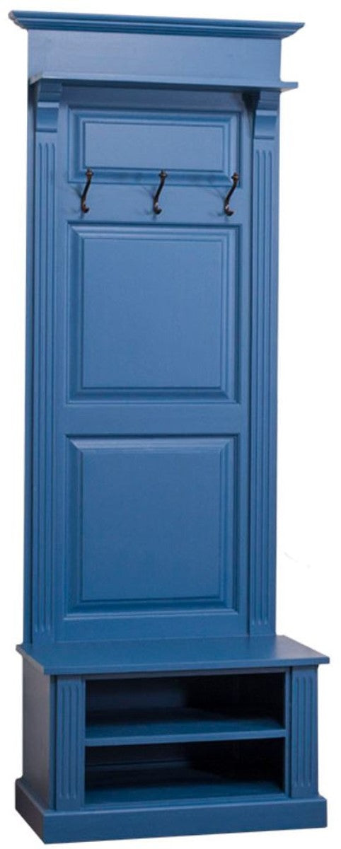 Landhausstil Garderobe Blau 79 x 41 x H. 210 cm - Landhausstil Garderobenschrank