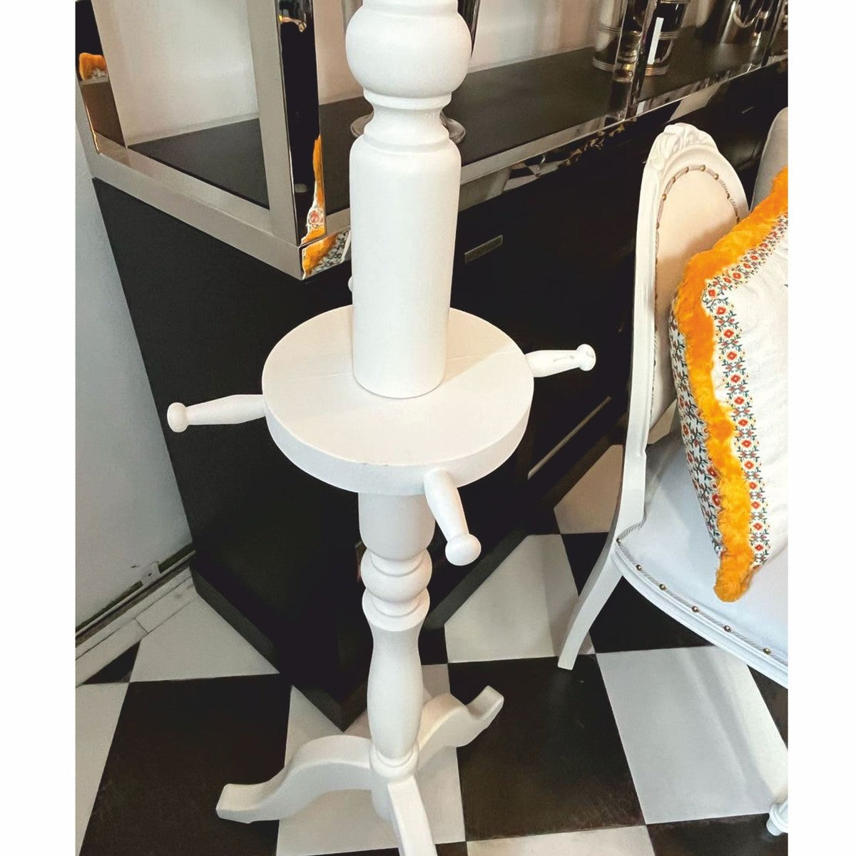 Landhausstil Garderobenständer Weiß H. 200 cm - Garderoben Möbel