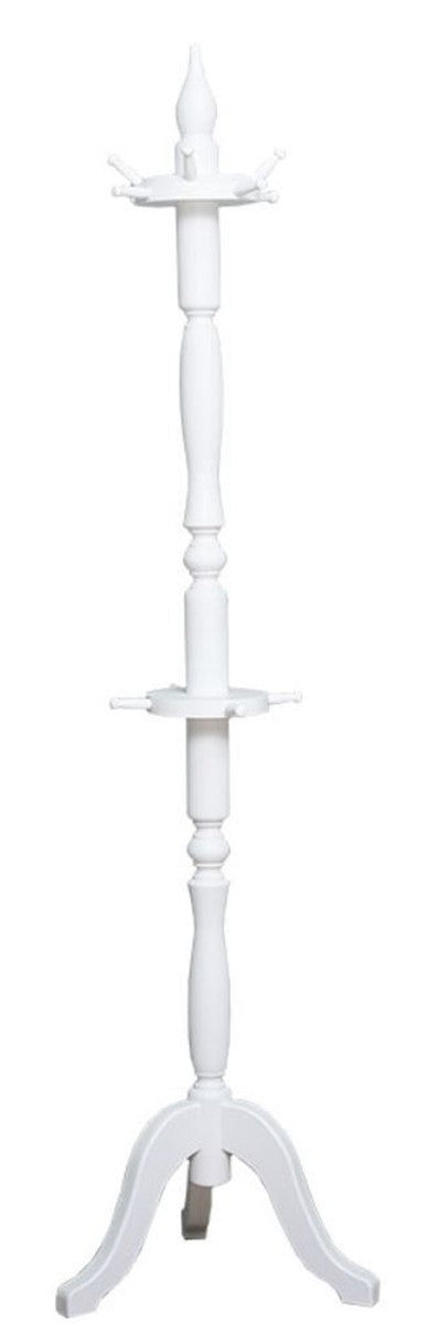 Landhausstil Garderobenständer Weiß Ø 59 x H. 200 cm - Massivholz Kleiderständer - Massivholz Garderoben Möbel - Landhausstil Garderoben Möbel