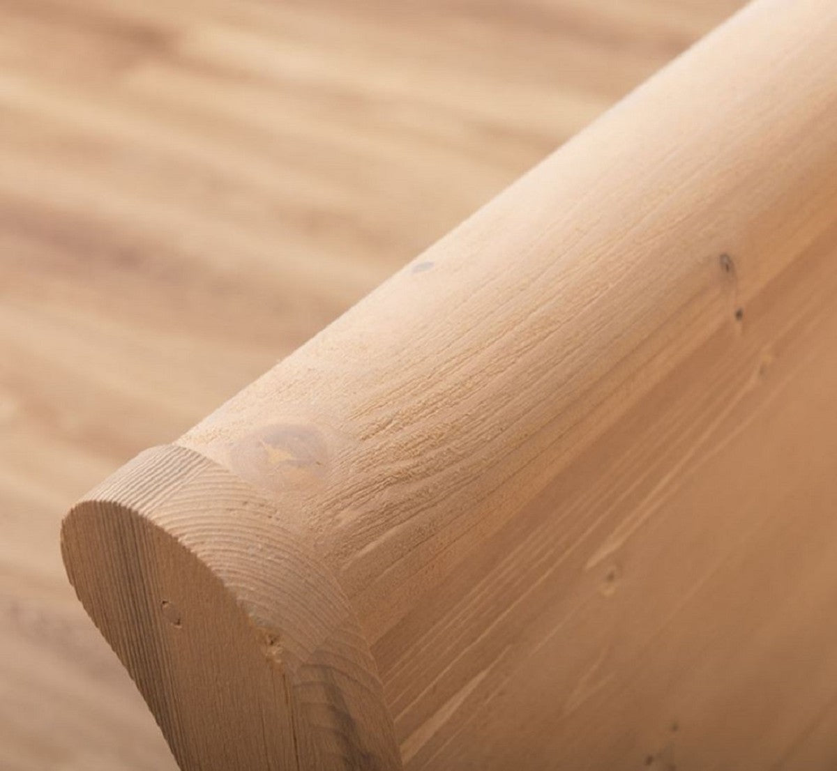 Landhausstil Bett Naturfarben 90 x 200 x H. 121 cm - Massivholz Einzelbett - Schlafzimmer Möbel im Landhausstil - Massivholz Schlafzimmer Möbel - Landhausstil Möbel