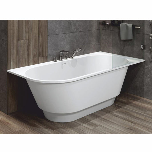 Freistehende Luxus Badewanne Matt Weiß 190 cm - Badezimmer Möbel