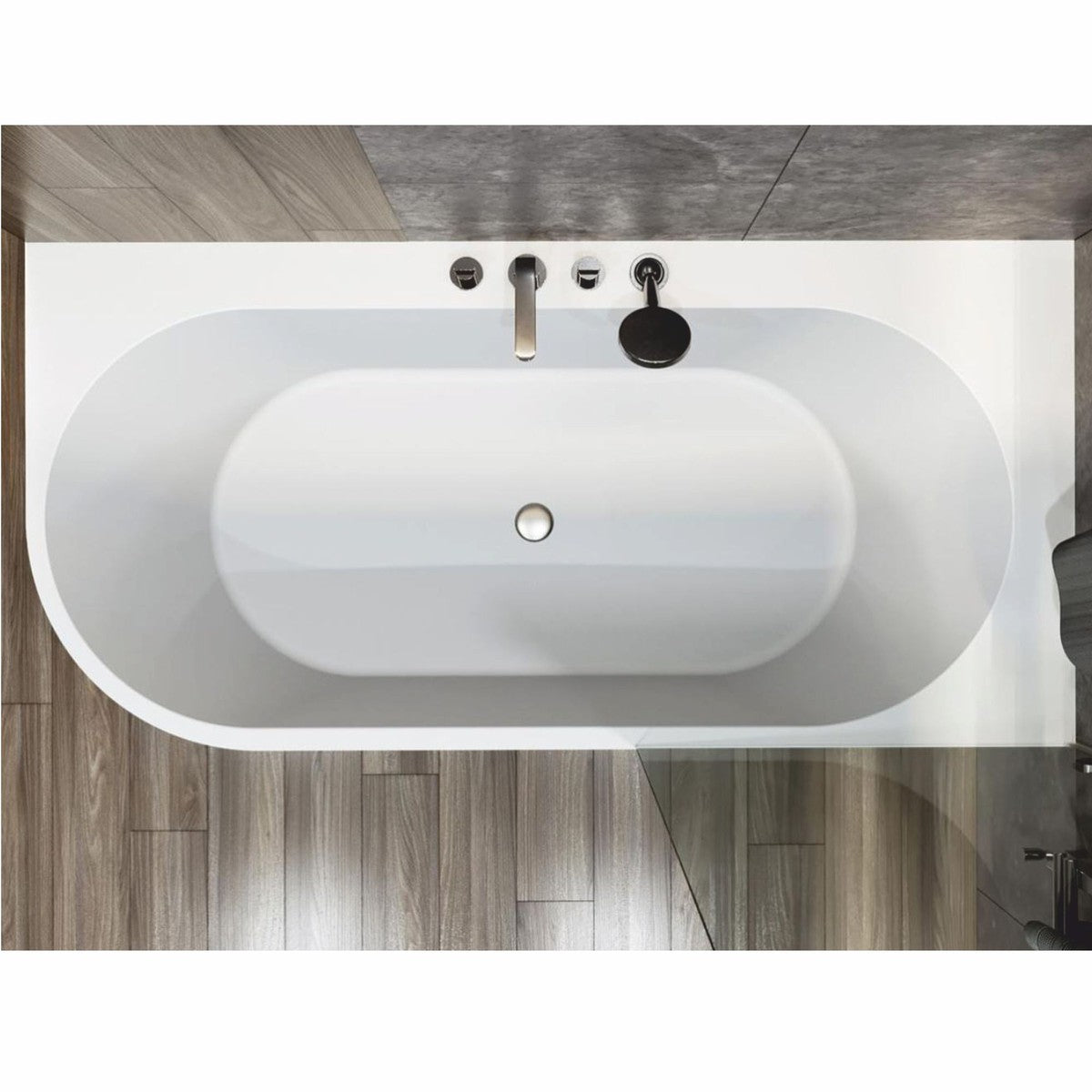 Freistehende Luxus Badewanne Matt Weiß 190 cm - Badezimmer Möbel
