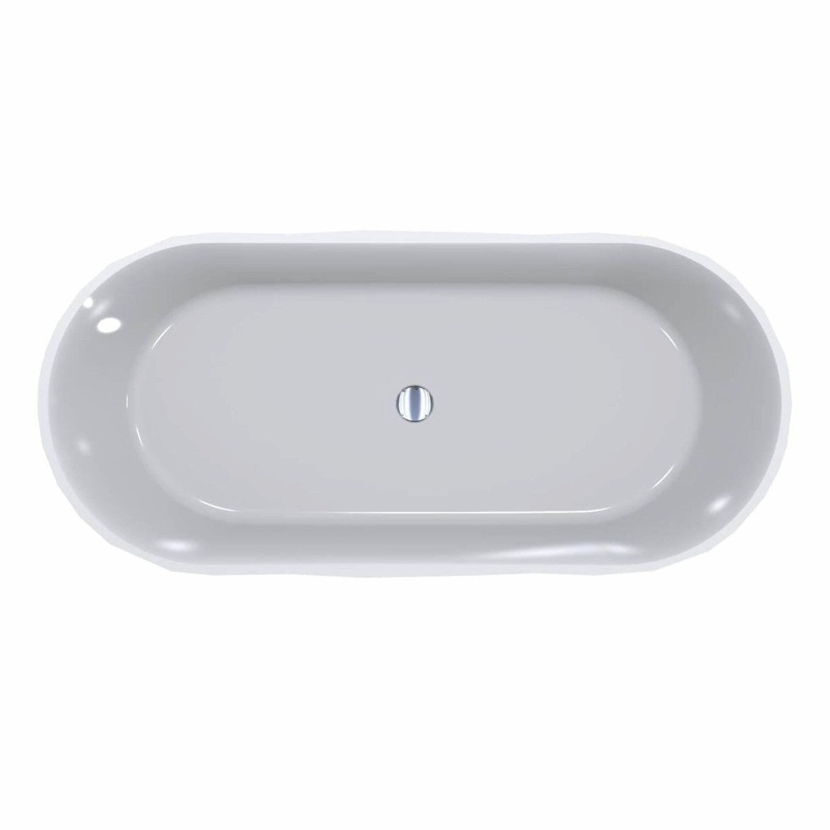 Freistehende Luxus Badewanne Hochglanz Weiß 165 cm - Badezimmer Möbel