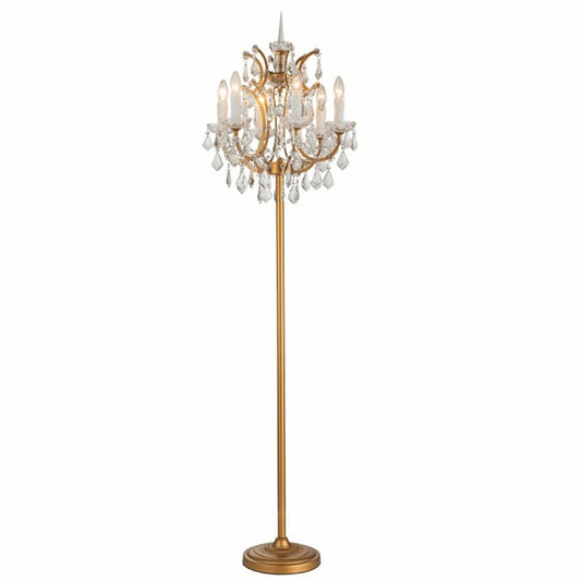 Barock Kristall Stehleuchte Gold H. 175 cm - Barock Kristall Leuchten