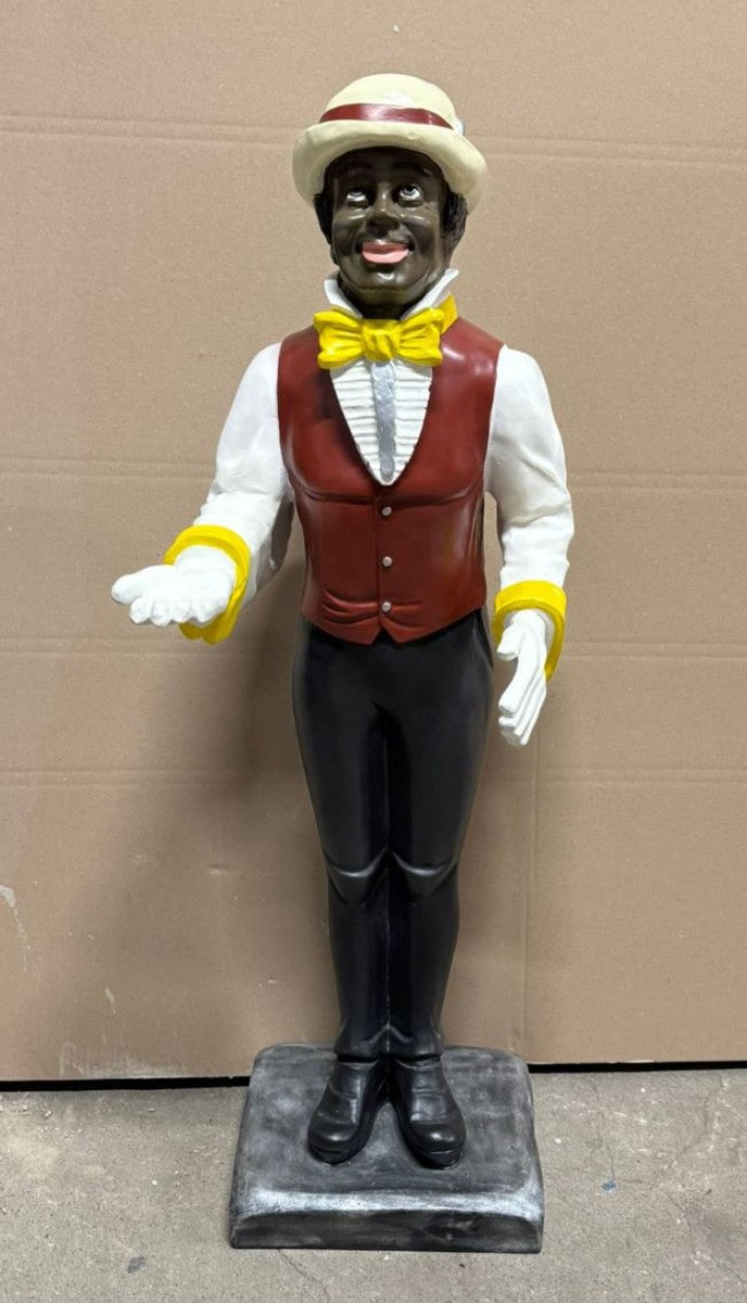 Deko Figur Buttler H. 95 cm - Deko Kellner Skulptur