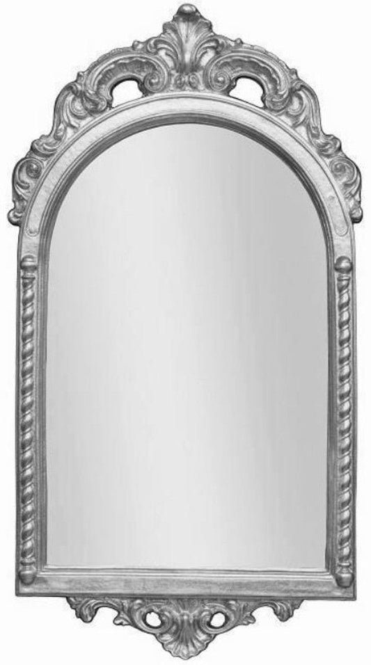 Barock Spiegel Silber 51 x 5 x H. 93 cm - Eleganter Wandspiegel im Barockstil - Barock Möbel