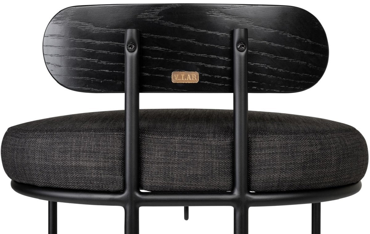 Designer Barstuhl Schwarz 46 x 46 x H. 92 cm - Moderner Barhocker mit pulverbeschichtetem Stahl - Luxus Barmöbel