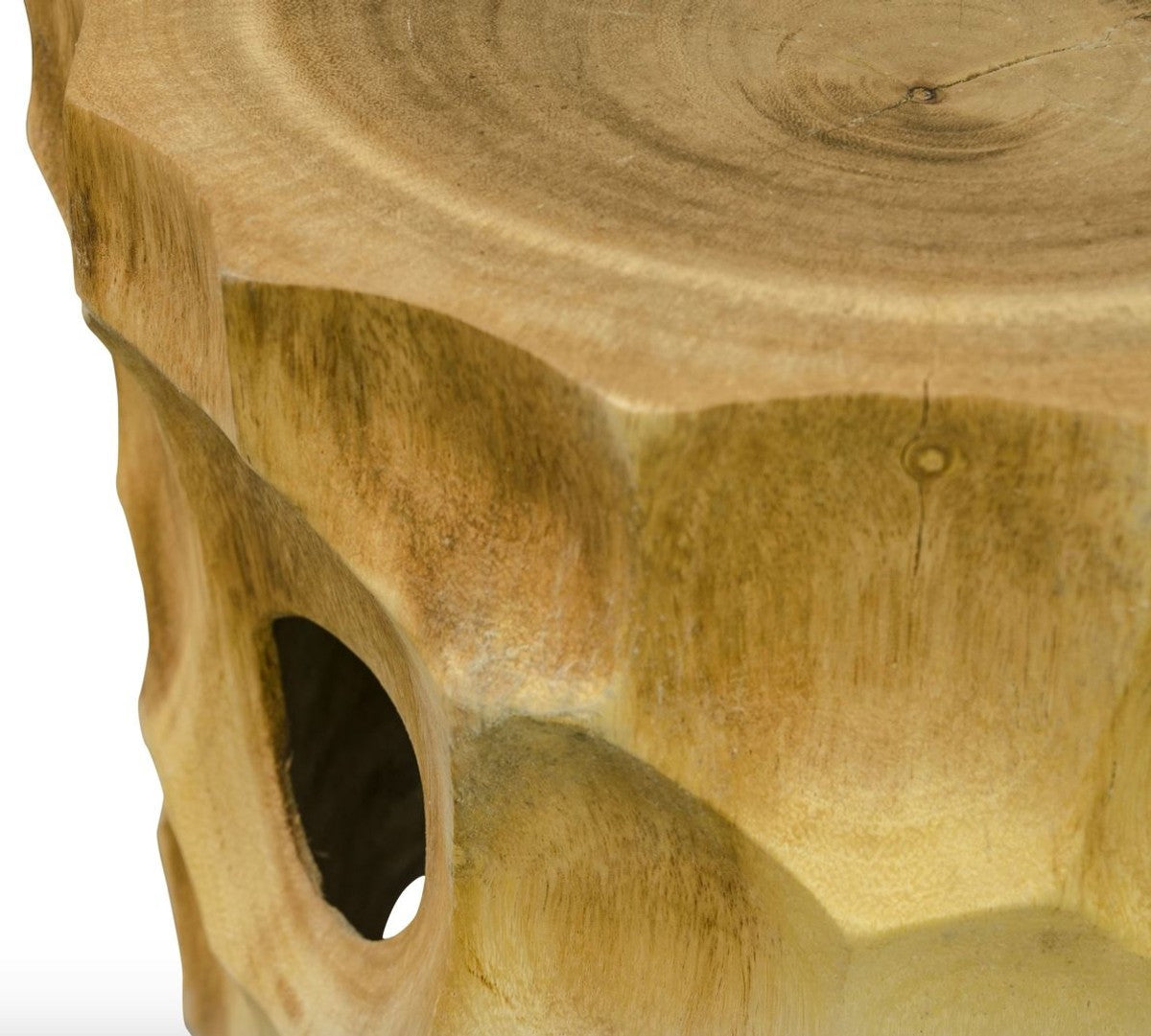 Luxus Wohnzimmer Beistelltisch / Hocker Naturfarben - Luxus Qualität