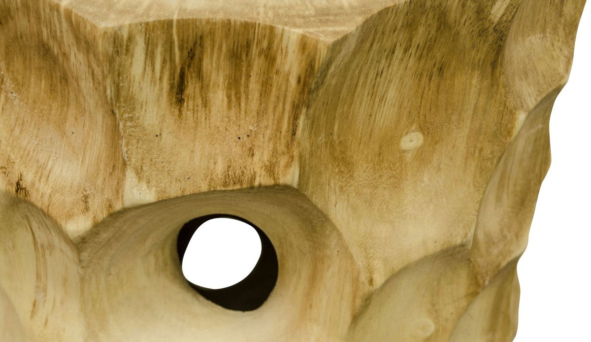 Luxus Wohnzimmer Beistelltisch / Hocker Naturfarben - Luxus Qualität