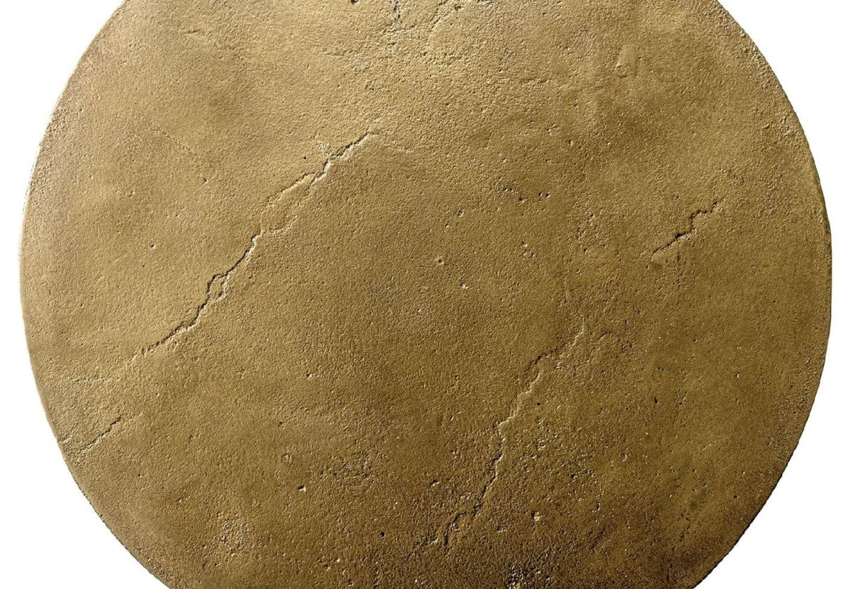 Designer Beistelltisch Bronze Ø 50 x H. 60 cm - Runder Aluminium Tisch - Wohnzimmer Möbel - Luxus Möbel - Designer Möbel - Luxus Einrichtung - Designer Einrichtung