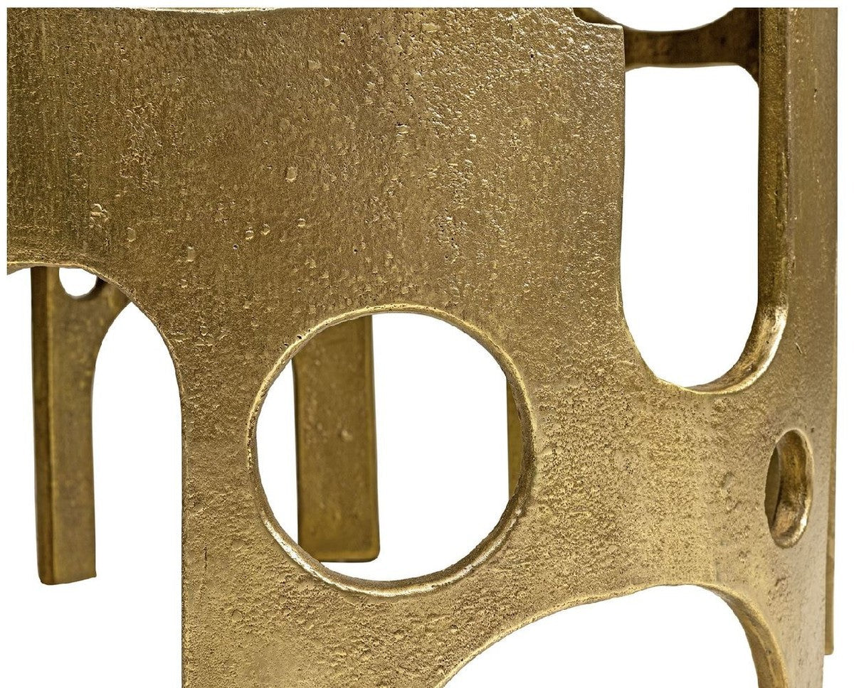 Designer Beistelltisch Bronze Ø 50 x H. 60 cm - Runder Aluminium Tisch - Wohnzimmer Möbel - Luxus Möbel - Designer Möbel - Luxus Einrichtung - Designer Einrichtung