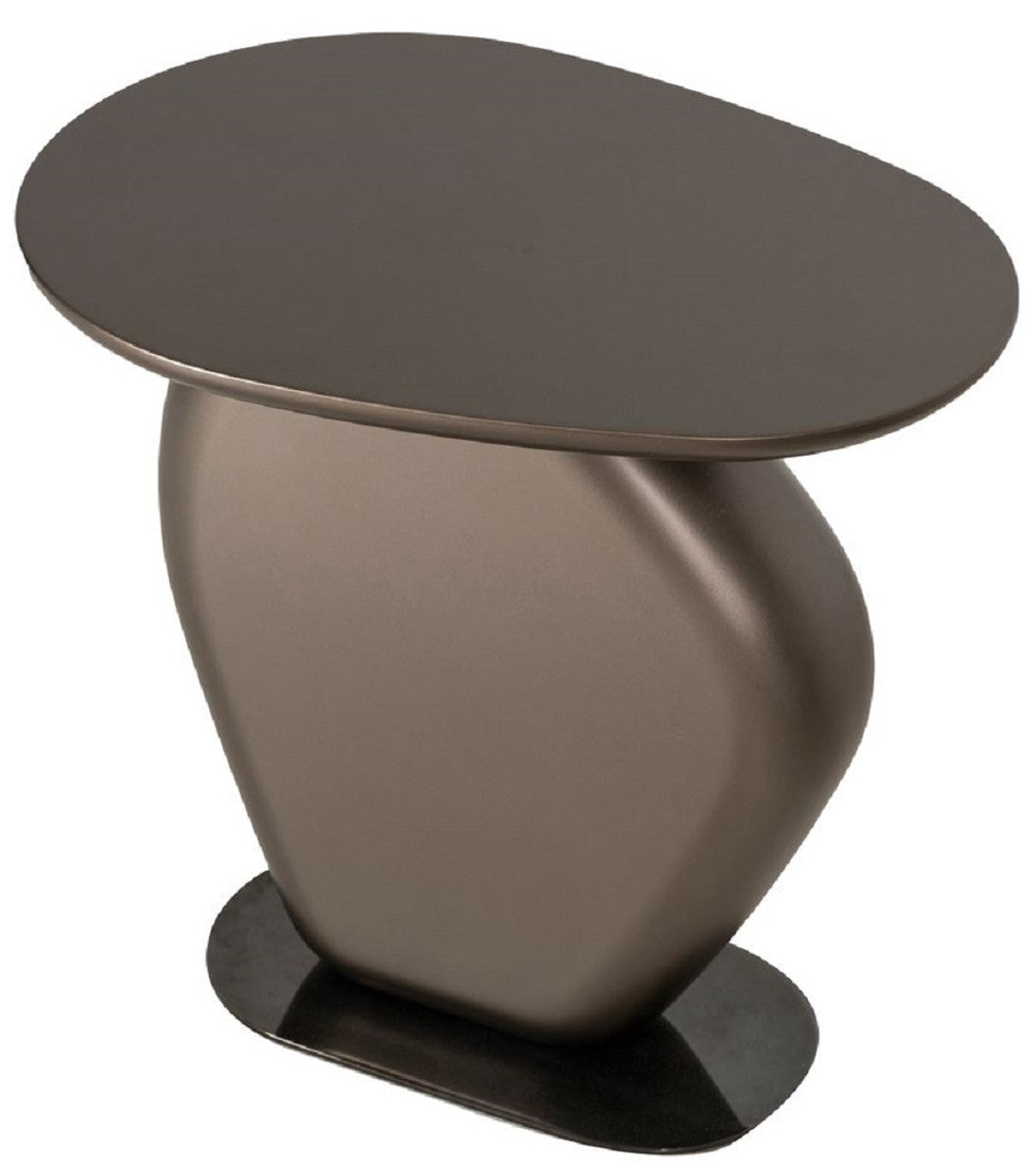 Luxus Wohnzimmer Beistelltisch Bronze H. 55 cm - Hotel Tisch - Wohnzimmer Möbel - Hotel Möbel - Luxus Qualität