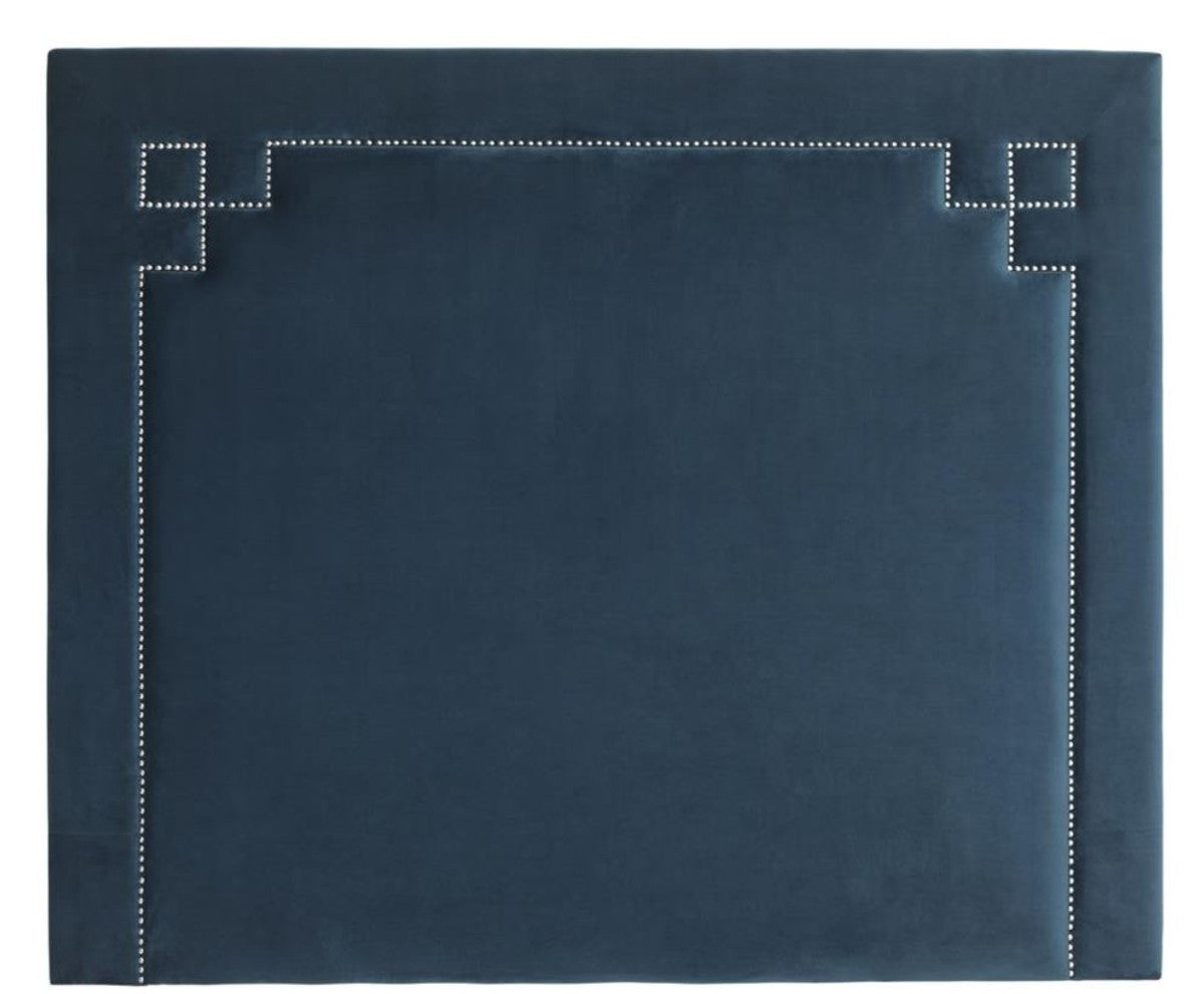 Designer Bett-Kopfteil Blau 180 x H. 150 cm - Luxus Schlafzimmermöbel