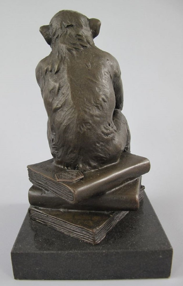 Bronze Deko Figur Affe H. 14 cm - Bronze Skulptur - Deko Accessoires