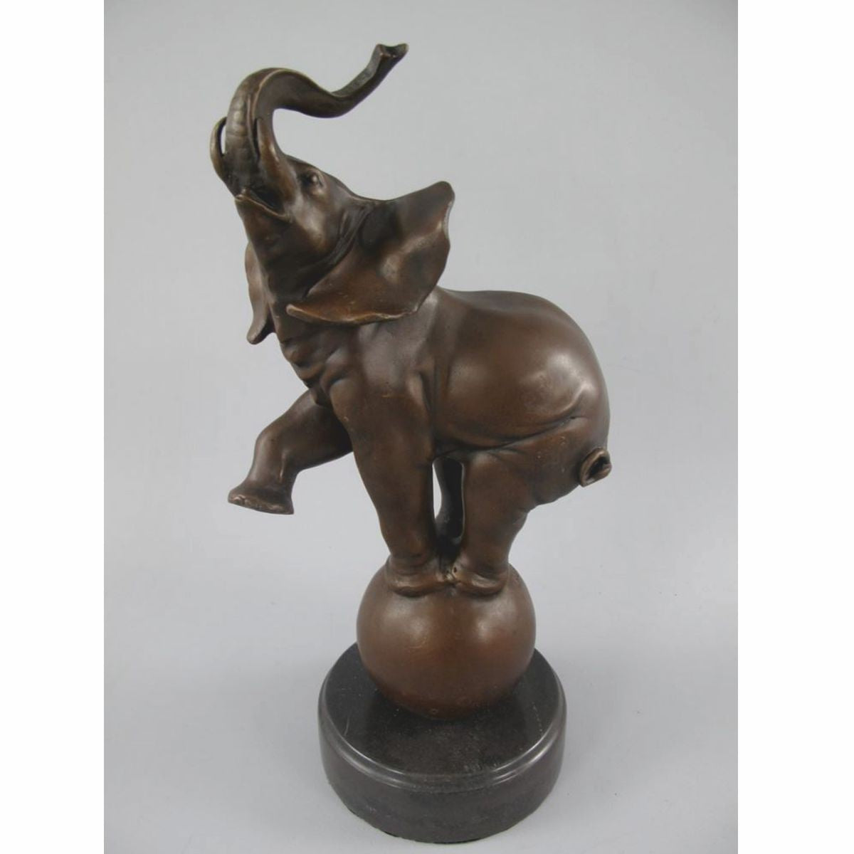 Bronze Deko Skulptur Elefant Bronze / Schwarz H. 33 cm - Deko Figur