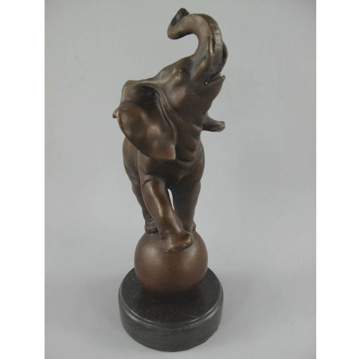 Bronze Deko Skulptur Elefant Bronze / Schwarz H. 33 cm - Deko Figur