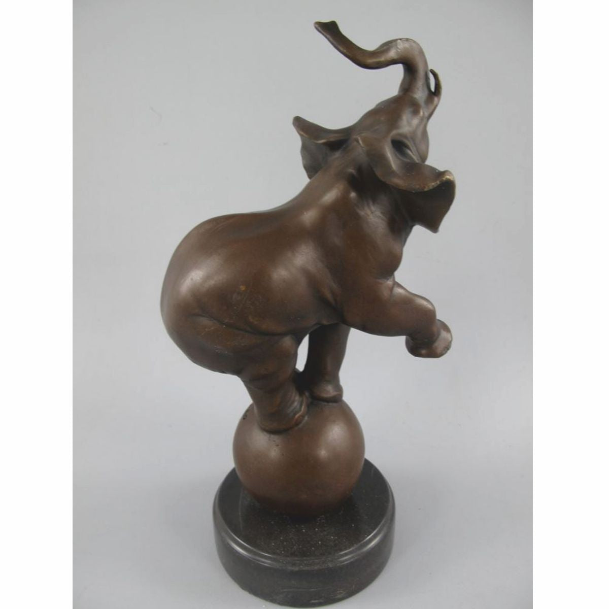 Bronze Deko Skulptur Elefant Bronze / Schwarz H. 33 cm - Deko Figur