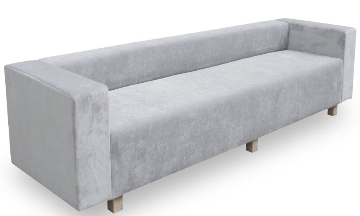 Luxus Wohnzimmer Samt Sofa 260 x 75 x H. 70 cm - Verschiedene Farben - Wohnzimmermöbel