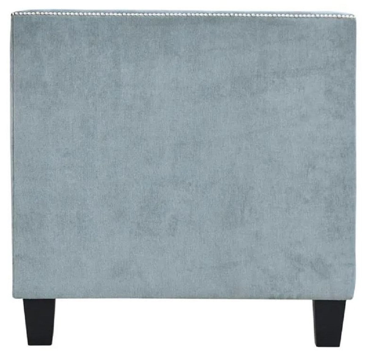 Chesterfield Sessel Hellblau / Schwarz 100 x 84 x H. 83 cm - Moderner Wohnzimmer Sessel - Chesterfield Wohnzimmer Möbel