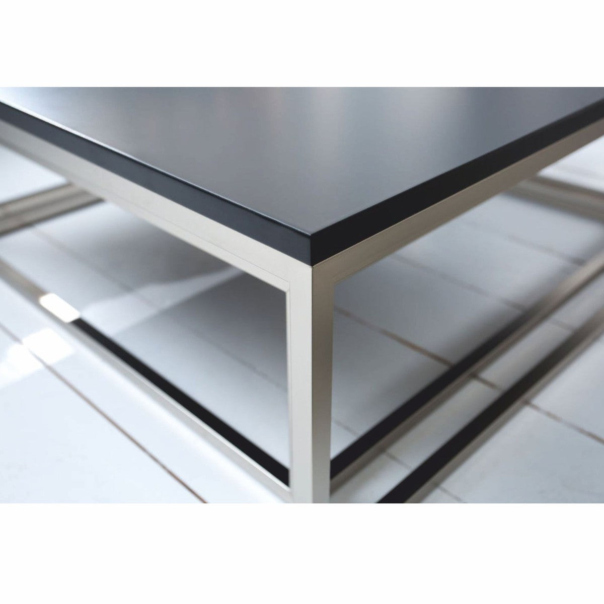 Couchtisch 2er Set Schwarz / Silber - Wohnzimmer Möbel