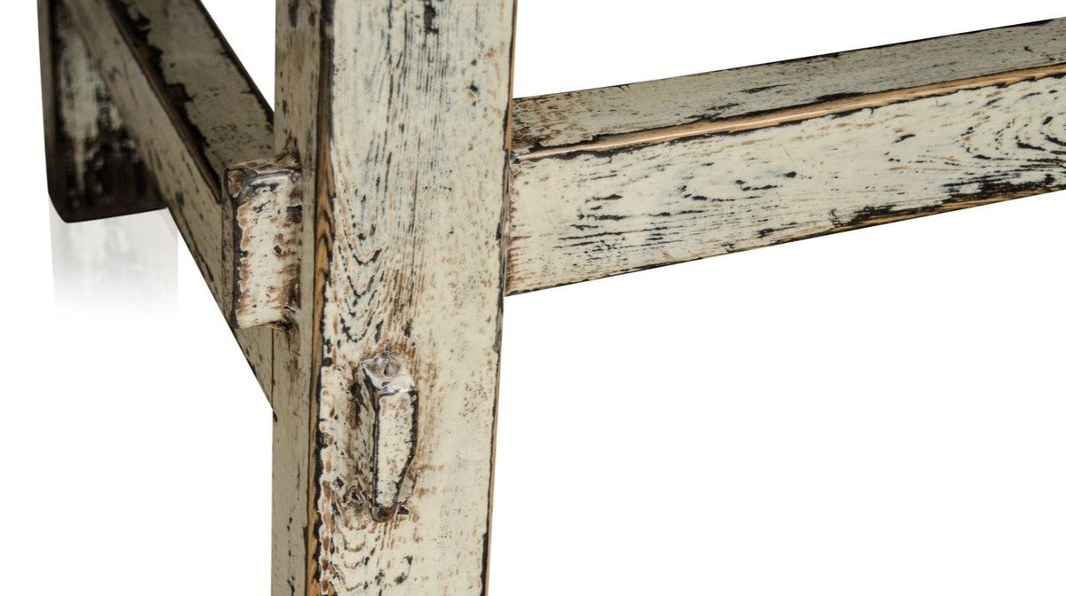 Landhausstil Couchtisch Antik Stil Weiß 140 x 54 x H. 43 cm - Landhausstil Wohnzimmermöbel