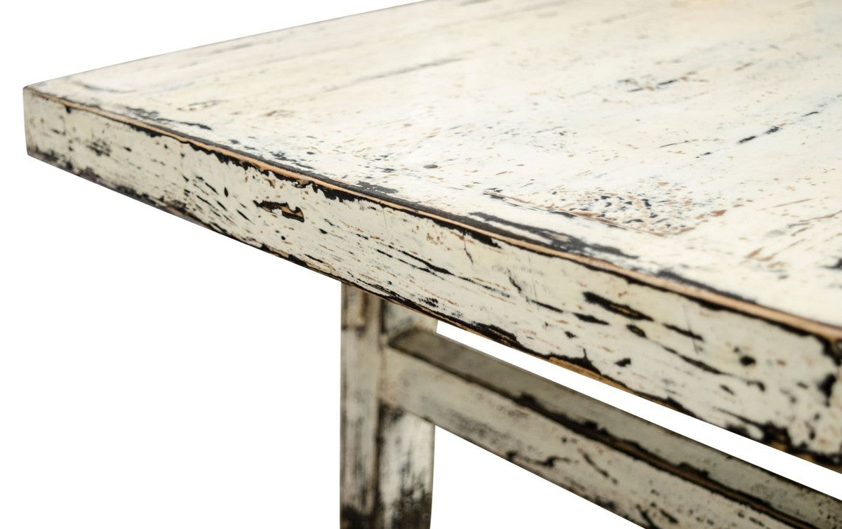 Landhausstil Couchtisch Antik Stil Weiß 140 x 54 x H. 43 cm - Landhausstil Wohnzimmermöbel