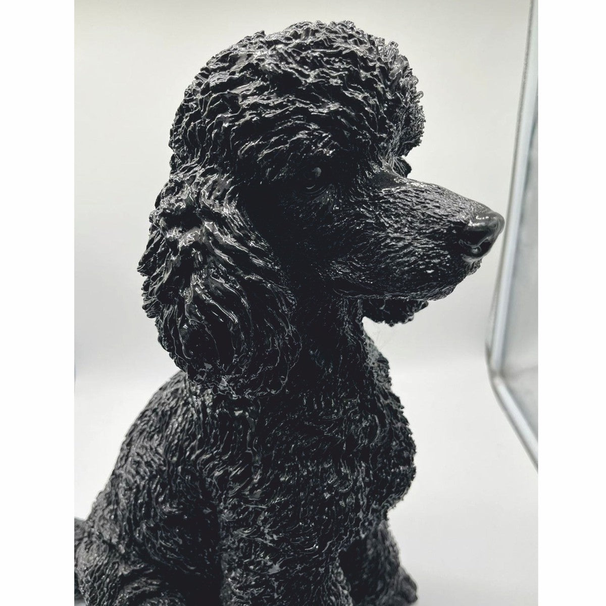 Deko Figur Hund Pudel Schwarz H. 47 cm - Deko Skulptur