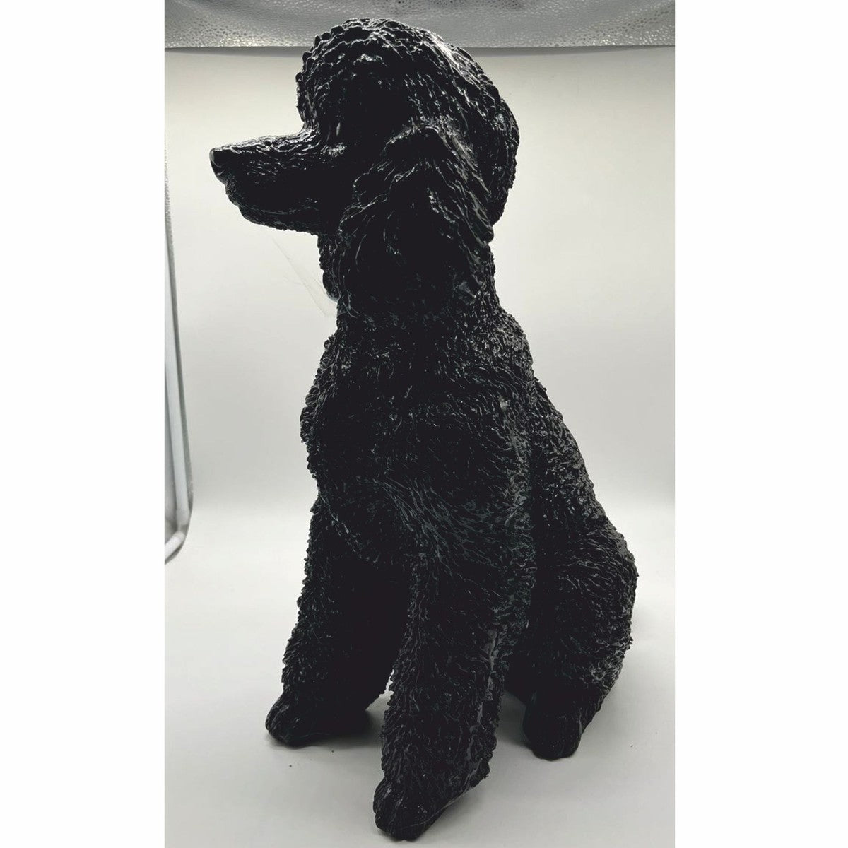 Deko Figur Hund Pudel Schwarz H. 47 cm - Deko Skulptur