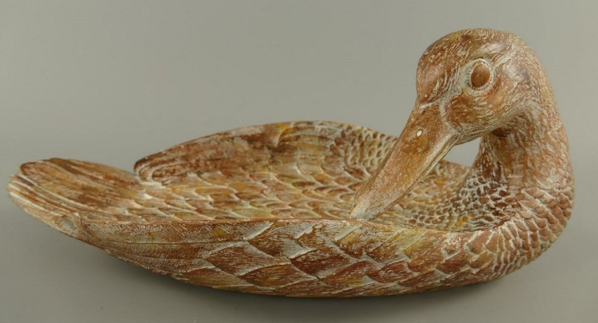 Deko Holz Schale Schwan Braun 38 cm - Küchen & Tisch Dekoration