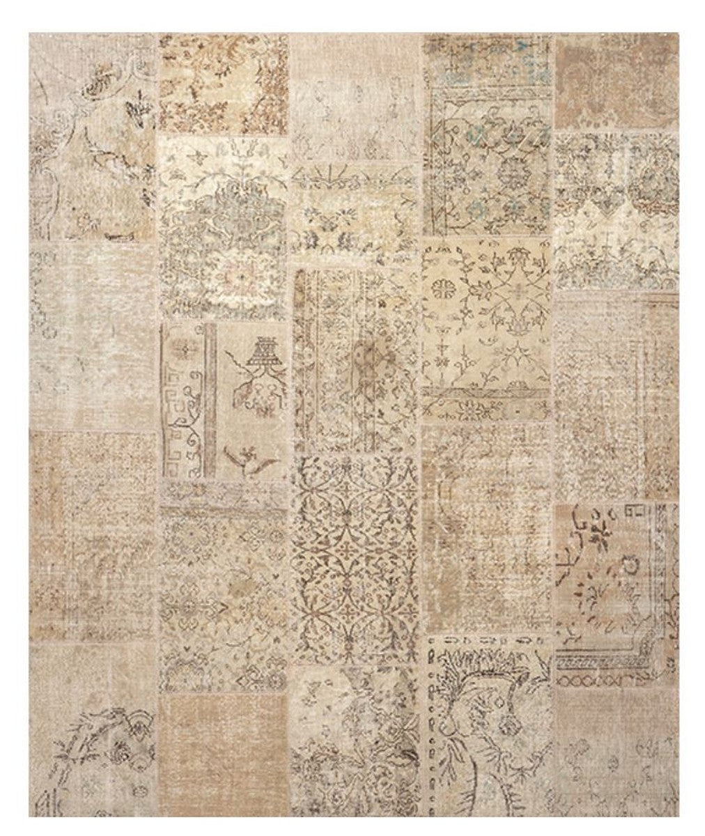 Wohnzimmer Teppich Beige / Braun 250 x 300 cm - Luxus Teppich