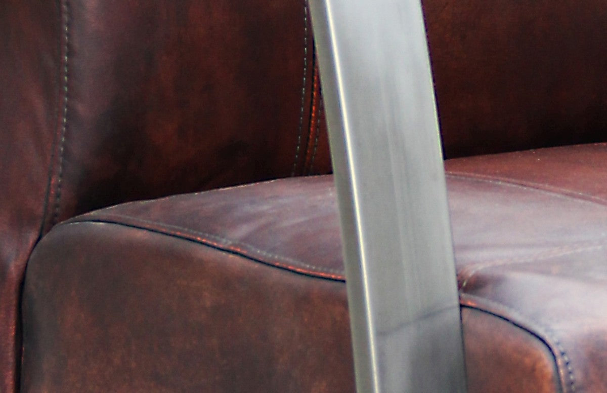 Vintage Industrial Echtleder Lounge Sessel - ALLE FARBEN - Luxus Wohnzimmer Sessel Industrie Design Möbel Büffelleder