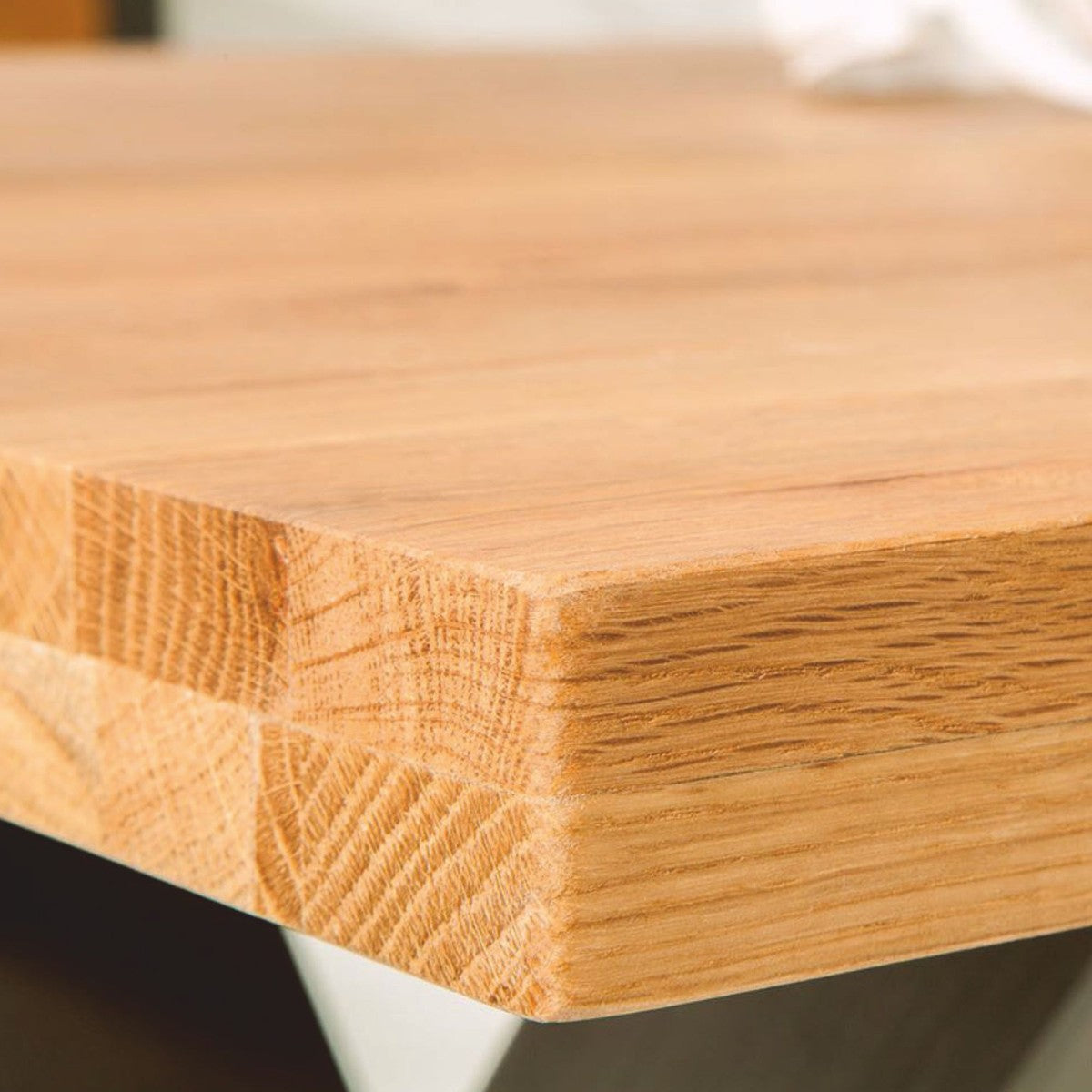 Esstisch Naturfarben / Schwarz 200 cm - Rechteckiger Küchentisch