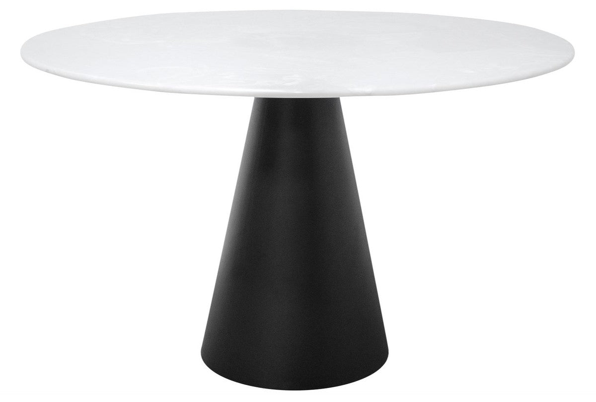 Designer Esstisch Schwarz / Weiß 120 x H. 76 cm - Esszimmertisch