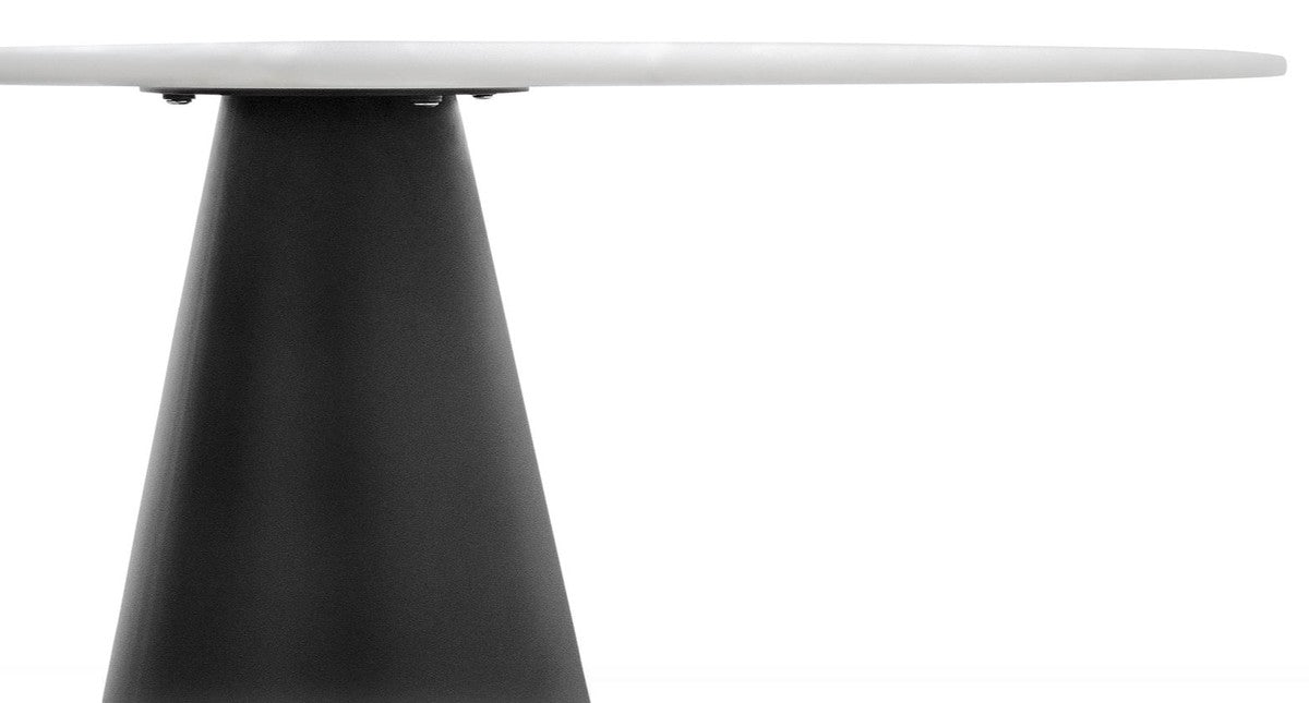Designer Esstisch Schwarz / Weiß 120 x H. 76 cm - Esszimmertisch
