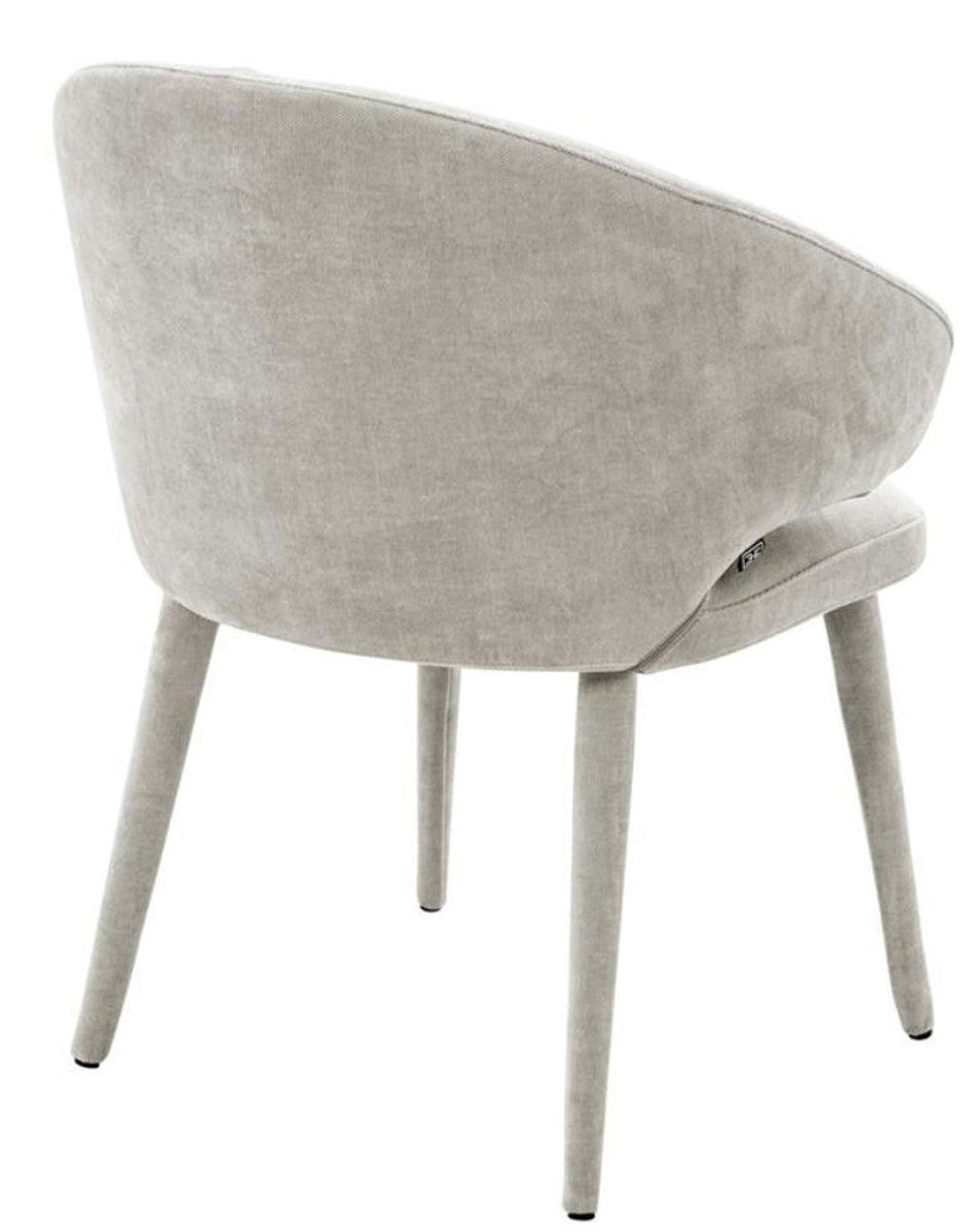 Designer Esszimmerstuhl Sandfarben 62 x 55 x H. 79 cm - Luxus Möbel