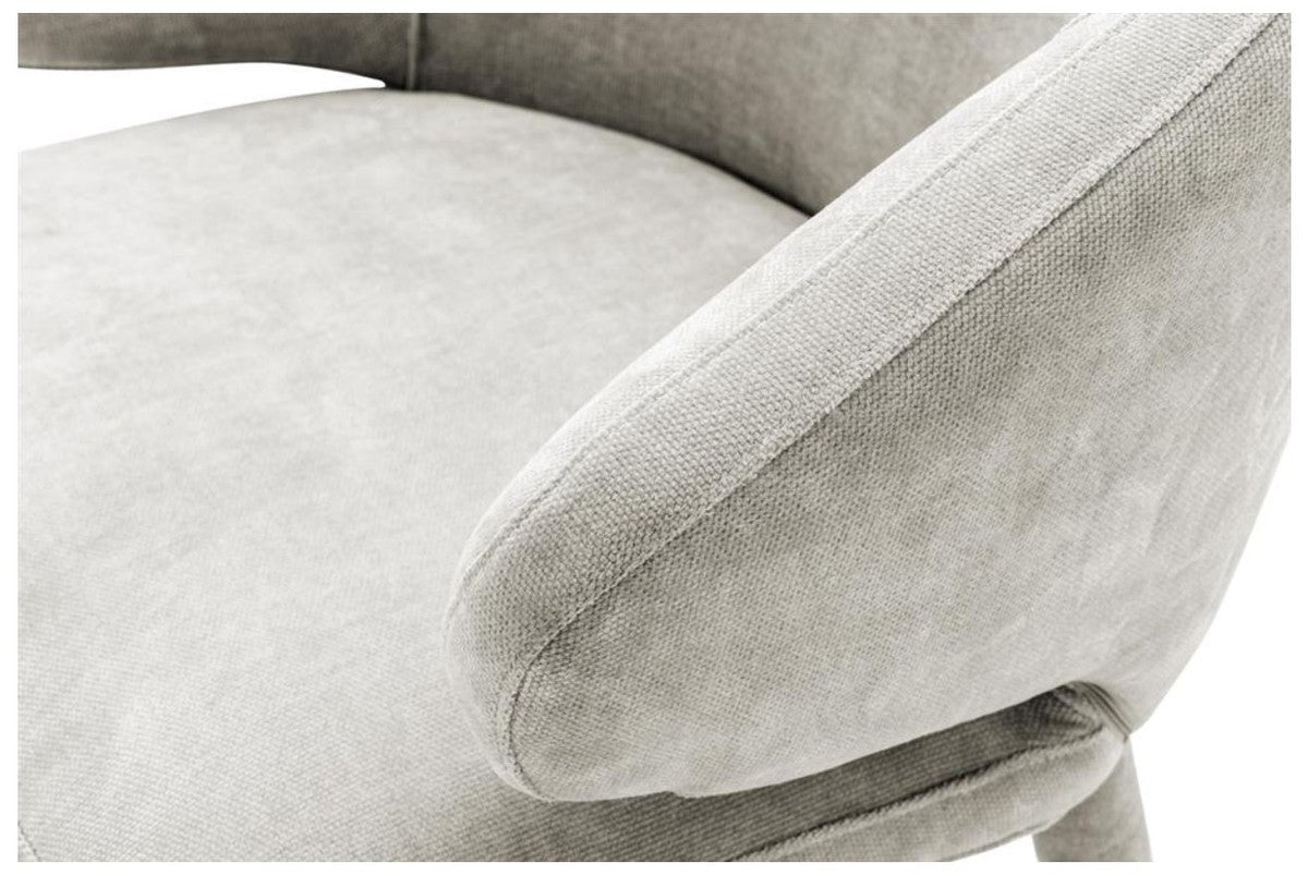 Designer Esszimmerstuhl Sandfarben 62 x 55 x H. 79 cm - Luxus Möbel