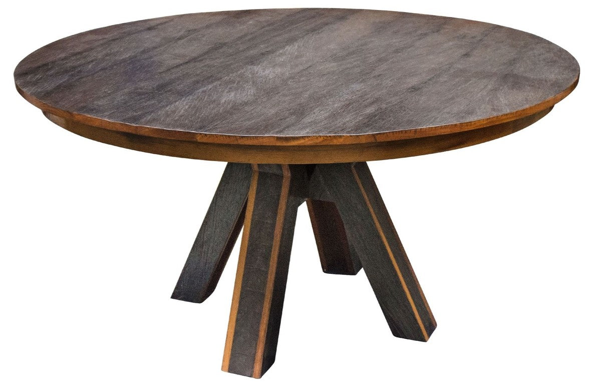 Esstisch Dunkelbraun / Schwarz Ø 150 x H. 77 cm - Luxus Esszimmermöbel