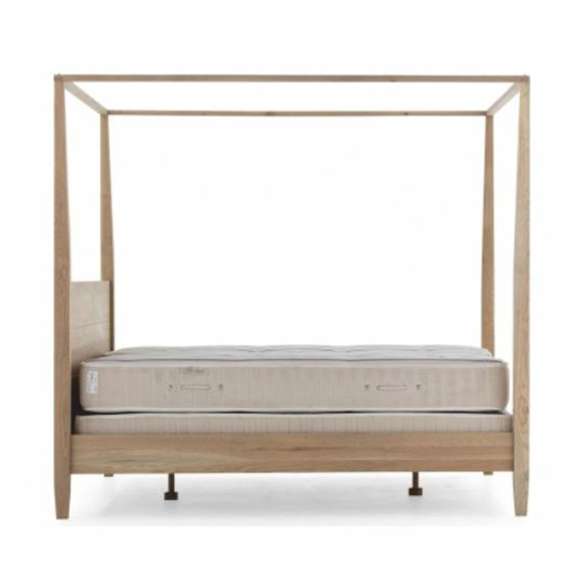 Landhausstil Himmelbett Naturfarben / Grau - Verschiedene Größen - Schlafzimmer Möbel