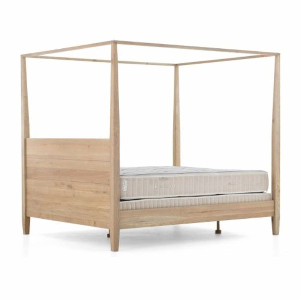 Landhausstil Himmelbett Naturfarben / Grau - Verschiedene Größen - Schlafzimmer Möbel