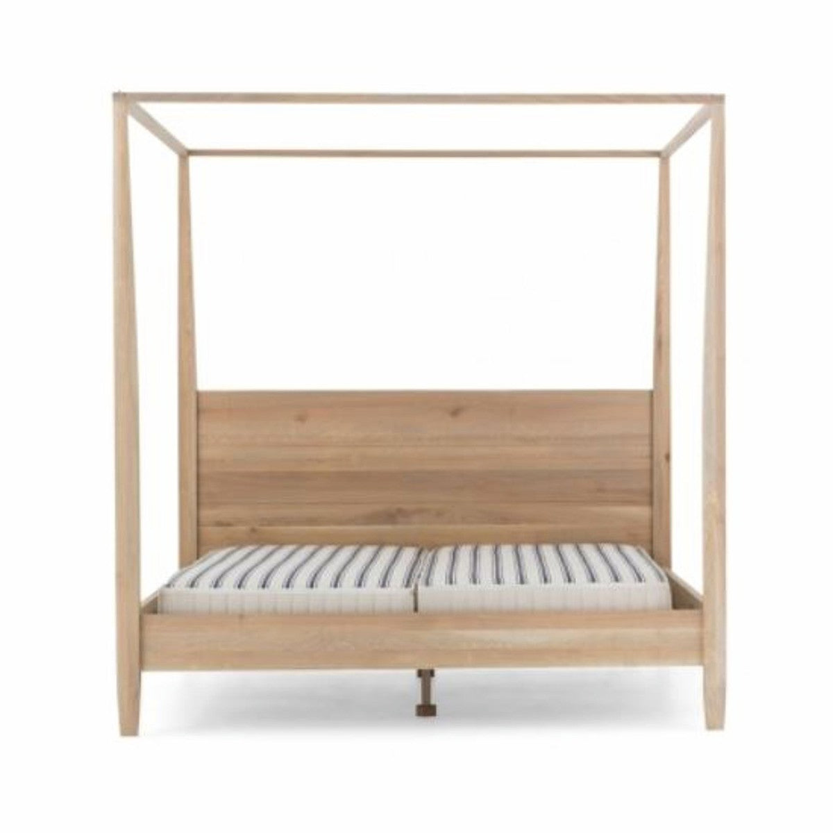 Landhausstil Himmelbett Naturfarben / Grau - Verschiedene Größen - Schlafzimmer Möbel