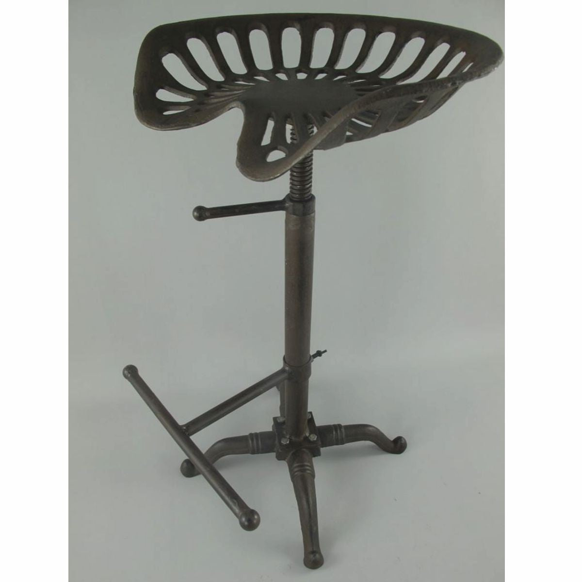 Industrie Stil Gusseisen Barhocker Rustikal Braun H. 75 cm